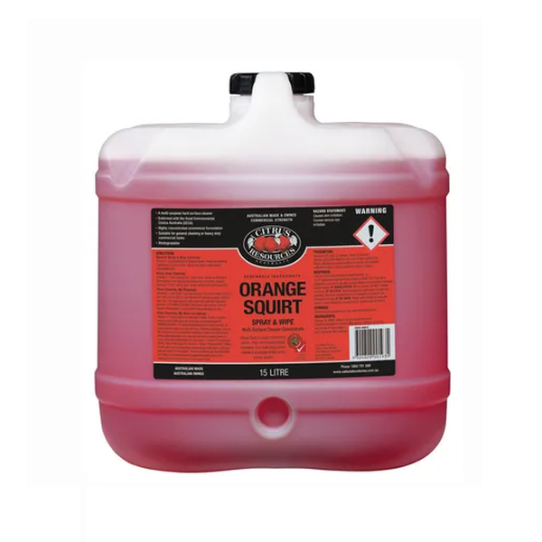 Citrus Resources Orange Squirt Spray and Wipe - All-Purpose Cleaner for Kitchen, Bathroom & Stain Removal - Natural Degreaser & Disinfectant for Home, Office & Commercial Use