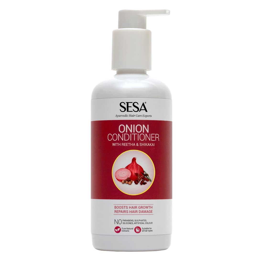 SESA Onion Anti-Hair Fall Shampoo & Conditioner Set (300ml Each) - Natural Hair Loss Treatment for Stronger, Healthier Hair - Perfect for Daily Hair Care Routine at Home or Salon