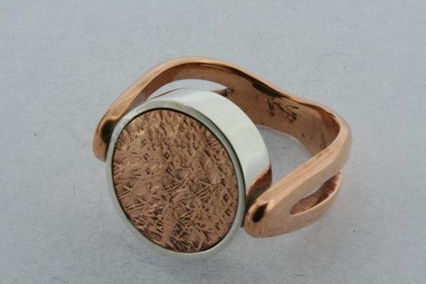 Obsidian and Copper Flip Ring for Men & Women - Elegant Handmade Jewelry for Everyday Wear, Gifts, and Special Occasions