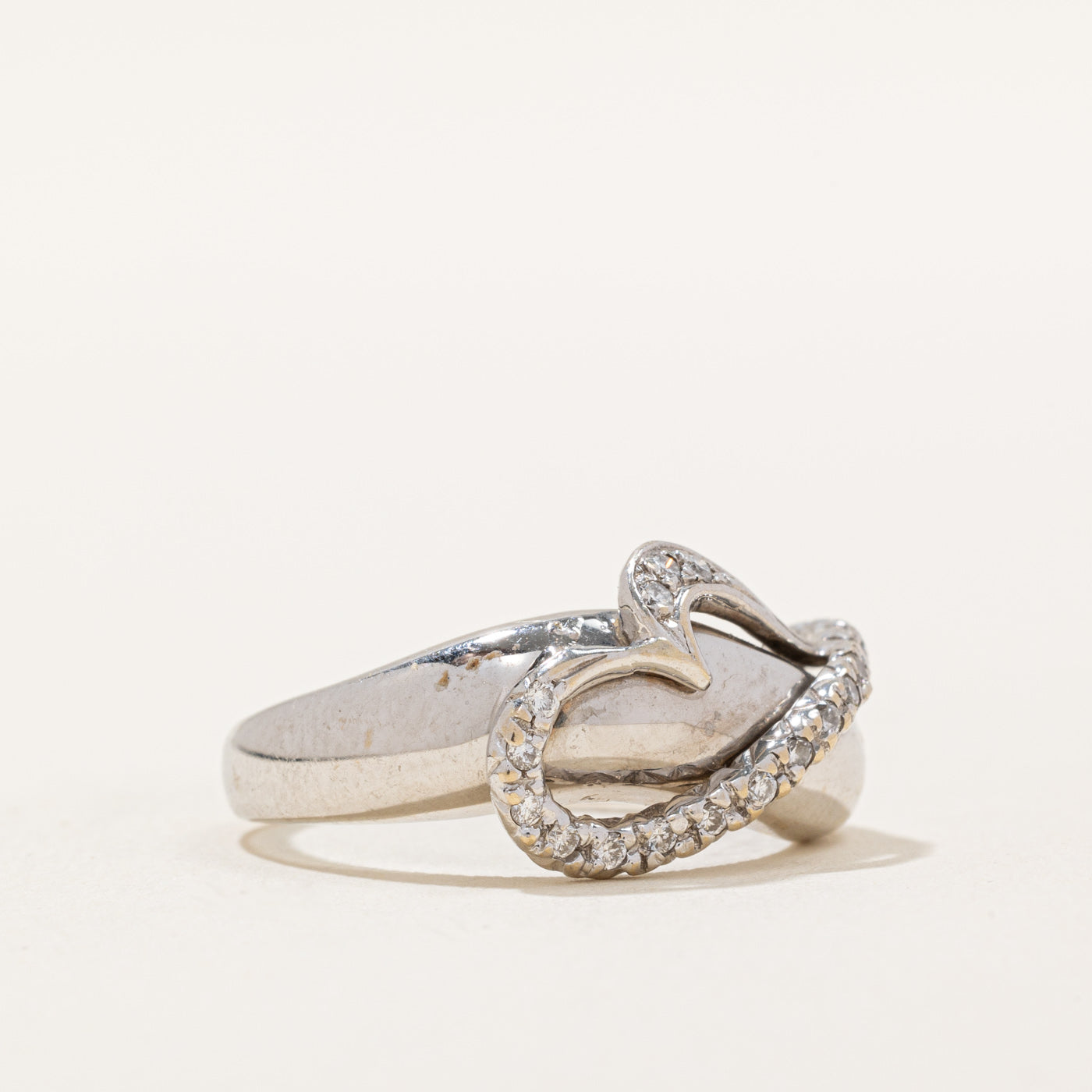 0.19ctw Diamond Heart Ring - Size 6.75 | Elegant Valentine's Gift for Her | Perfect for Anniversaries, Engagements & Special Occasions