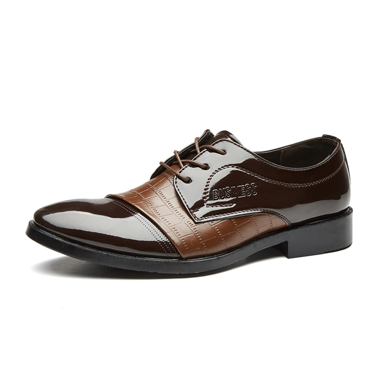 Men's Black Oxford Leather Shoes - Classic Fashion for Summer & Autumn - Size 14 - Perfect for Business, Weddings & Formal Events