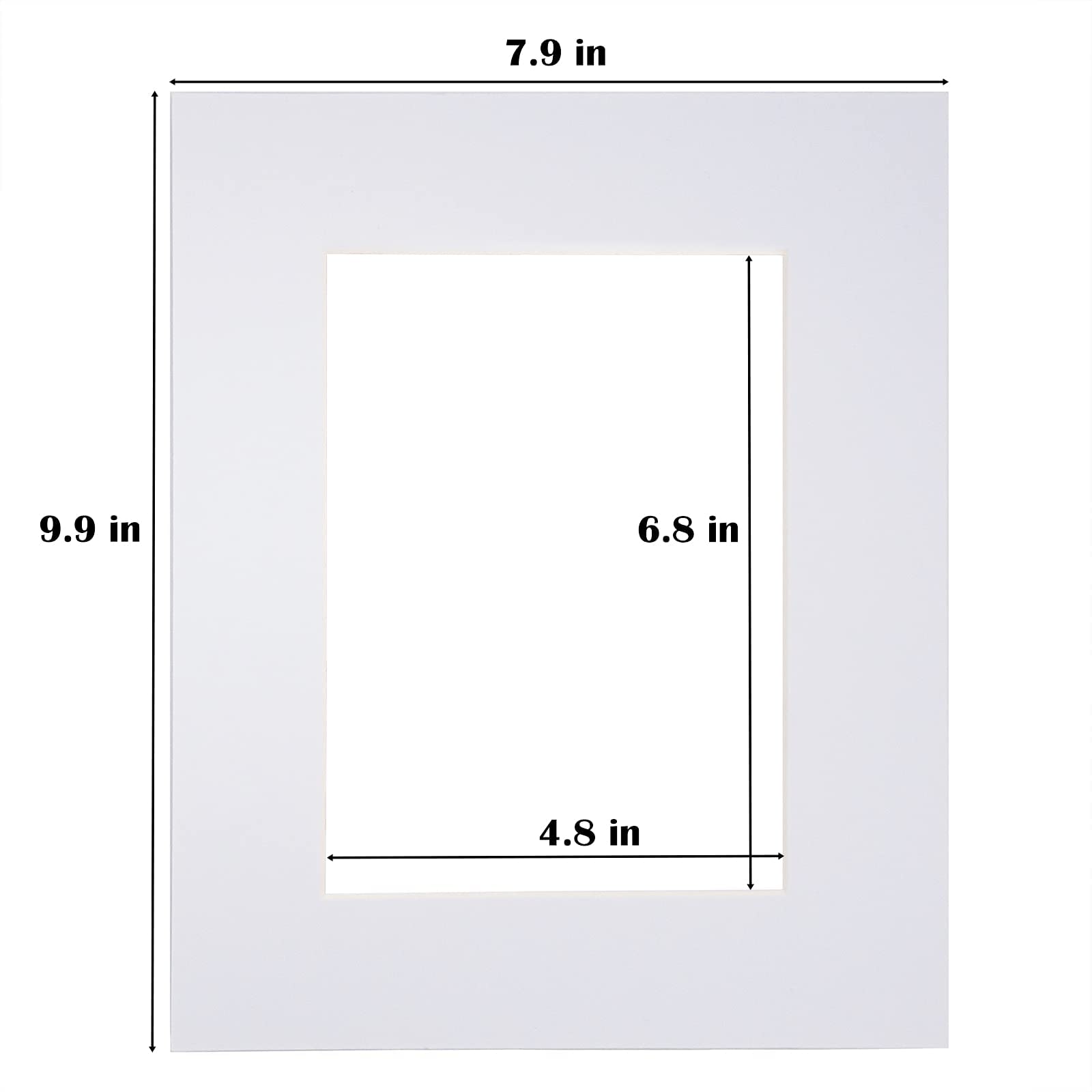 Egofine 11x14 & 8x10 White Acid-Free Picture Mats for Framing Photos, Artwork, and Certificates - Perfect for Home Decor, Gallery Displays, and Professional Presentations