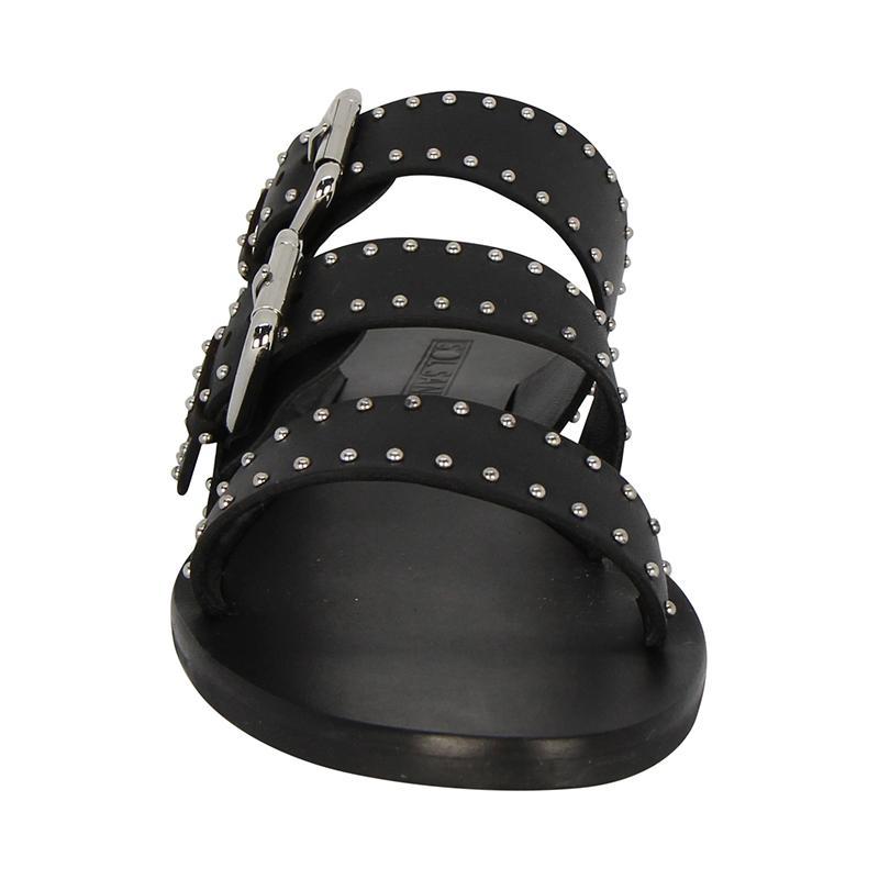 Foster Slide - Black Non-Slip Slippers for Men & Women - Comfortable Indoor/Outdoor House Shoes for Home, Yoga, and Relaxation