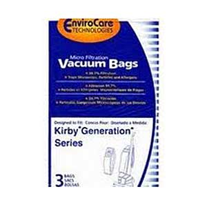 EnviroCare Kirby Generation 3, 4, 5, 6 Ultimate Vacuum Bags (3-Pack) - Premium HEPA Filtration for Allergies & Pet Hair - Perfect for Home Cleaning & Allergy Relief