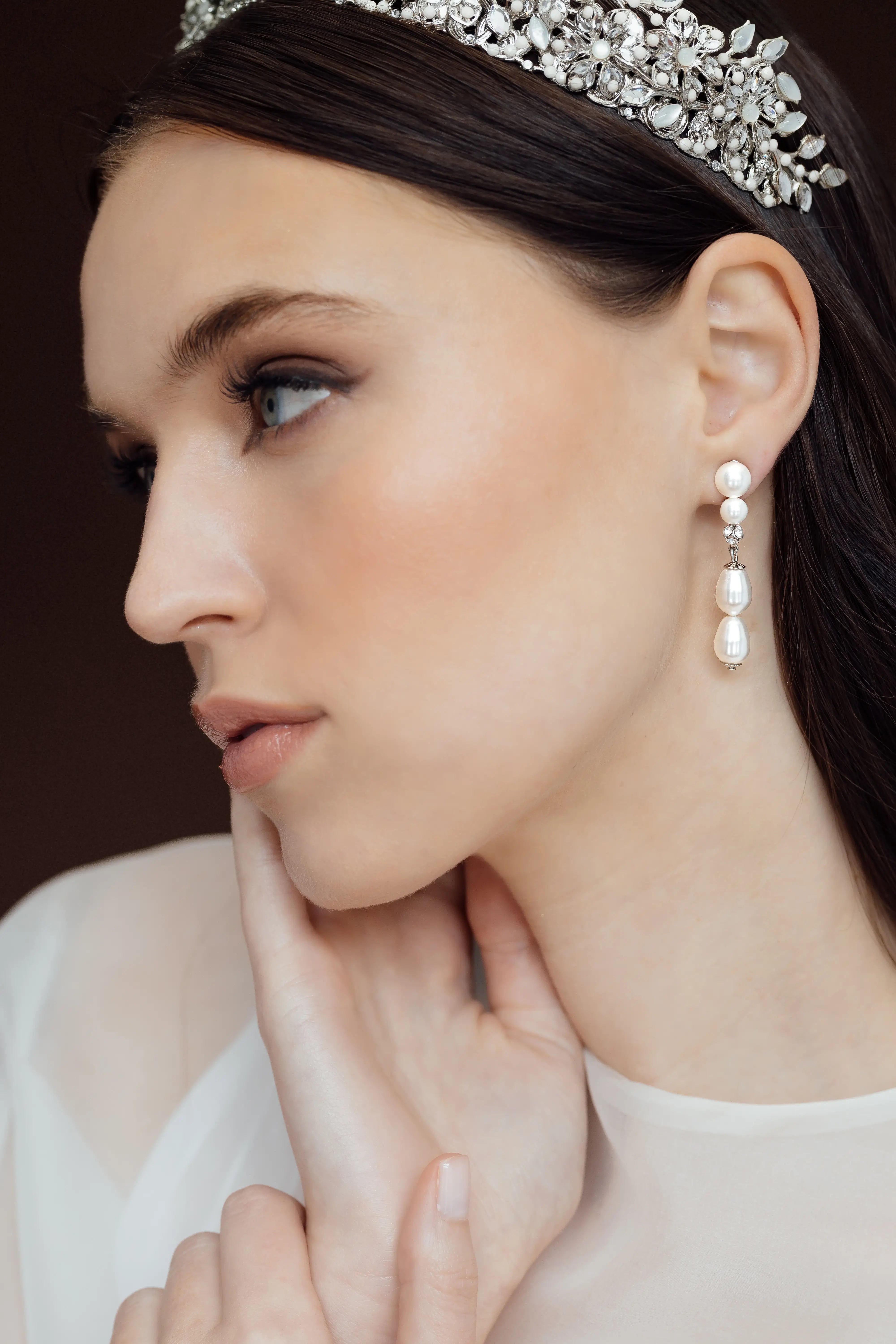 elowen Elegant Pearl Drop Earrings for Women - Dainty & Stylish Jewelry Gift for Her - Perfect for Weddings, Parties & Everyday Wear