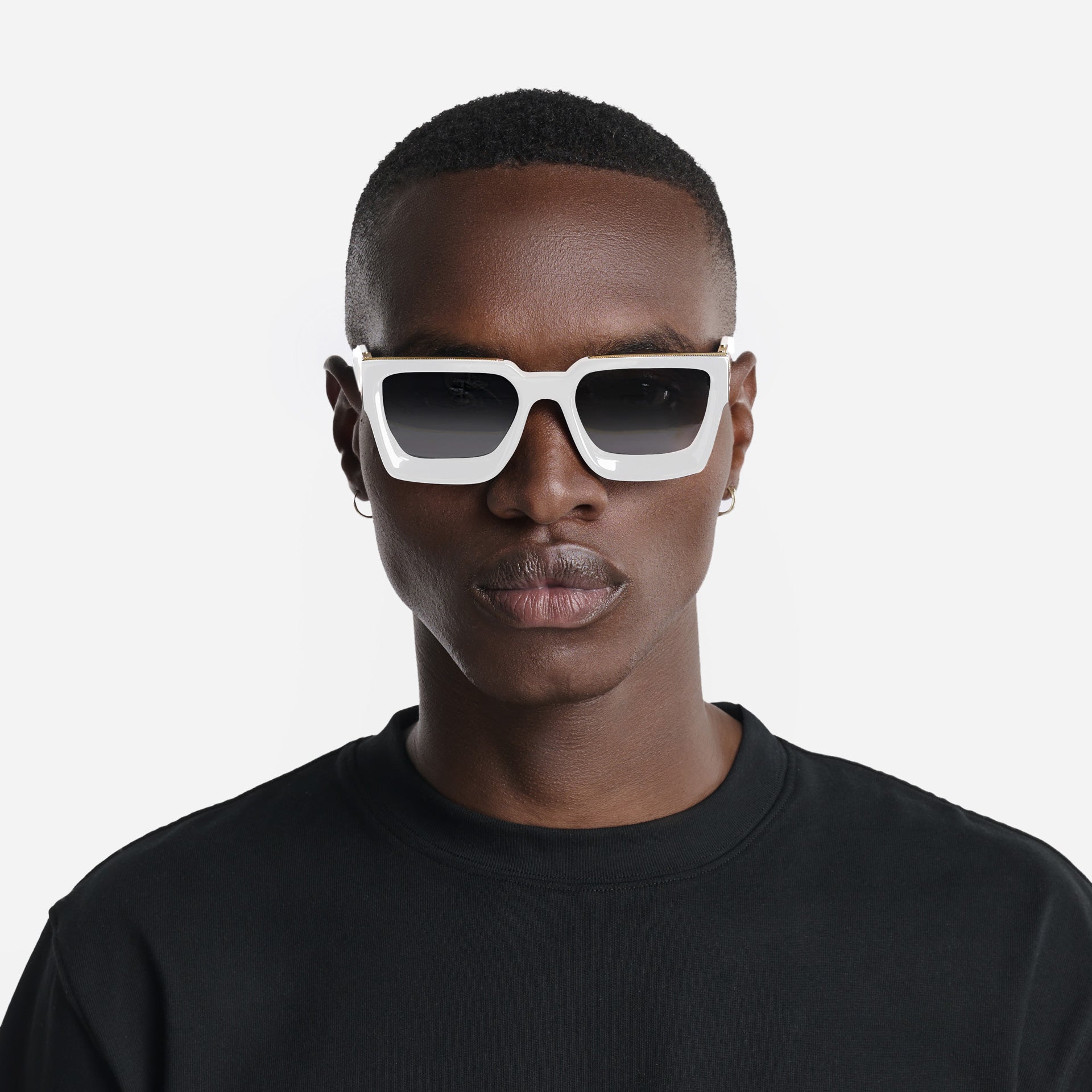 Baller White Sunglasses for Men & Women - UV Protection, Polarized, Fashionable - Perfect for Driving, Beach, and Outdoor Activities