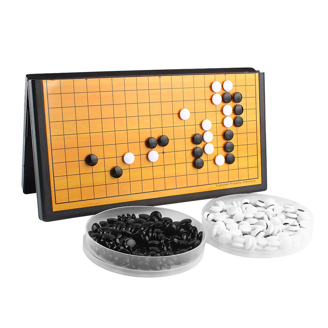 Premium Magnetic Folding Go Game Set - Portable Travel Board with Stones - CXWQ-01 Medium Size - Perfect for Camping, Road Trips & Family Game Nights