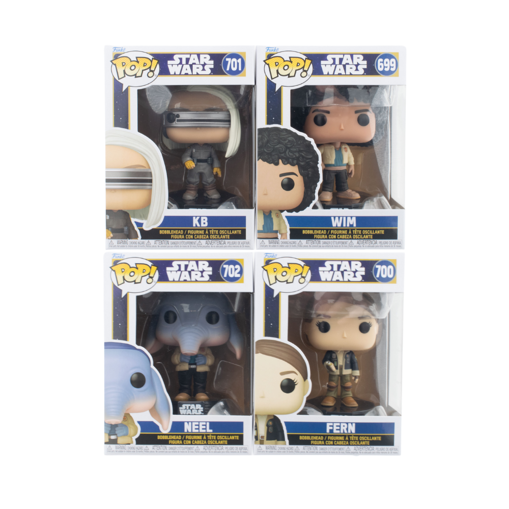 Star Wars Skeleton Crew Funko Pop Bundle - Set of 4 Collectible Vinyl Figures for Display, Gifts & Movie Night Decor
