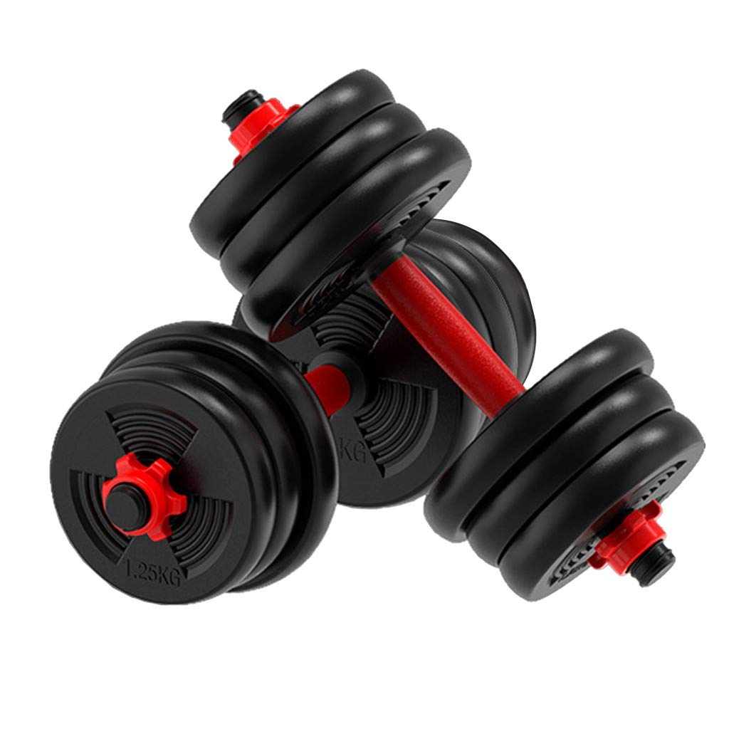 FWBNUIF Adjustable Dumbbell Set 20KG with Connecting Rod - Free Weights for Home Gym, Strength Training & Full Body Workouts (Black, 582)