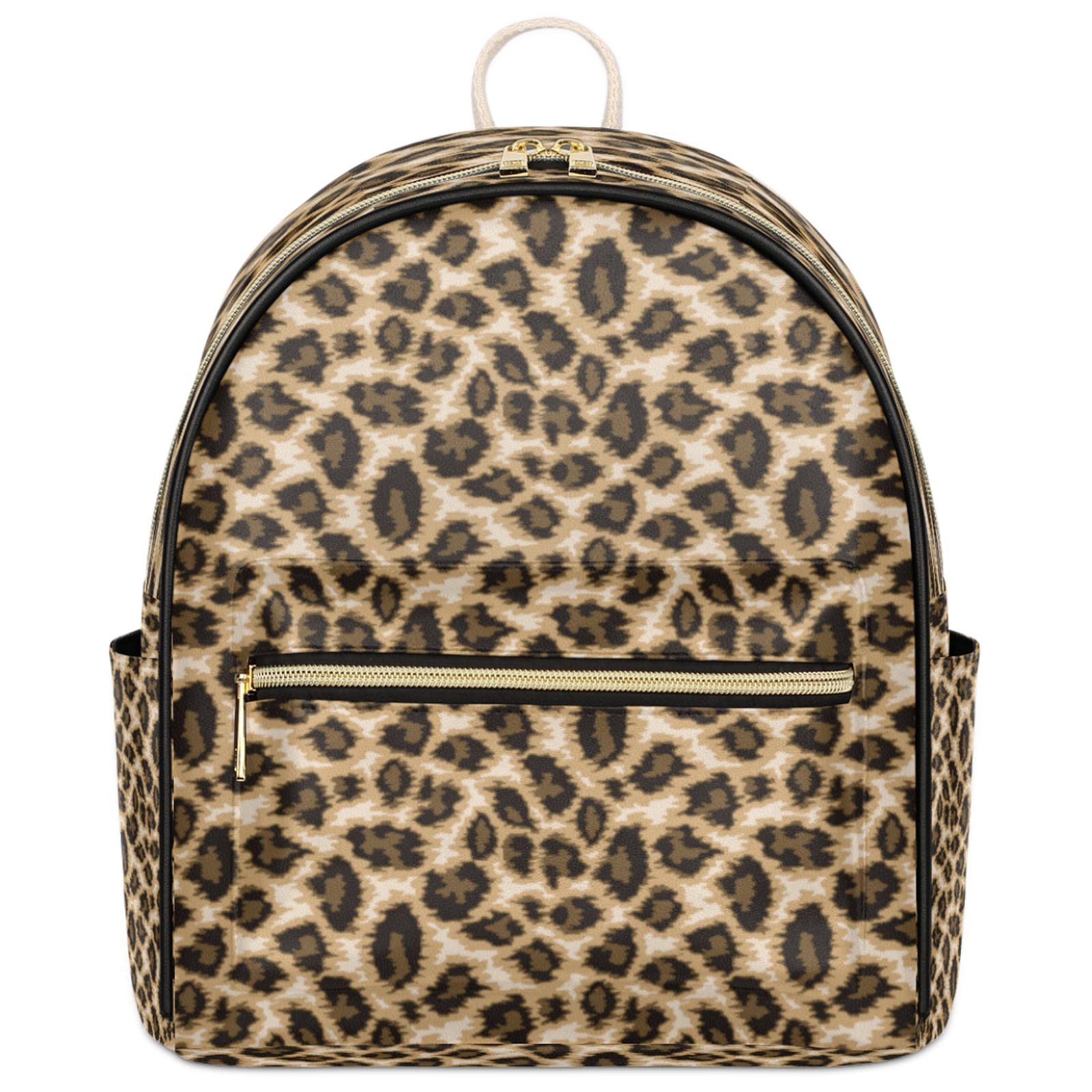 Stylish Leopard Print Backpack for Women & Girls - PU Leather Casual Daypack, Lightweight Small Travel Backpack for High School, Work, Outdoor & Shopping | Perfect for Daily Commute, College Campus & Weekend Getaways