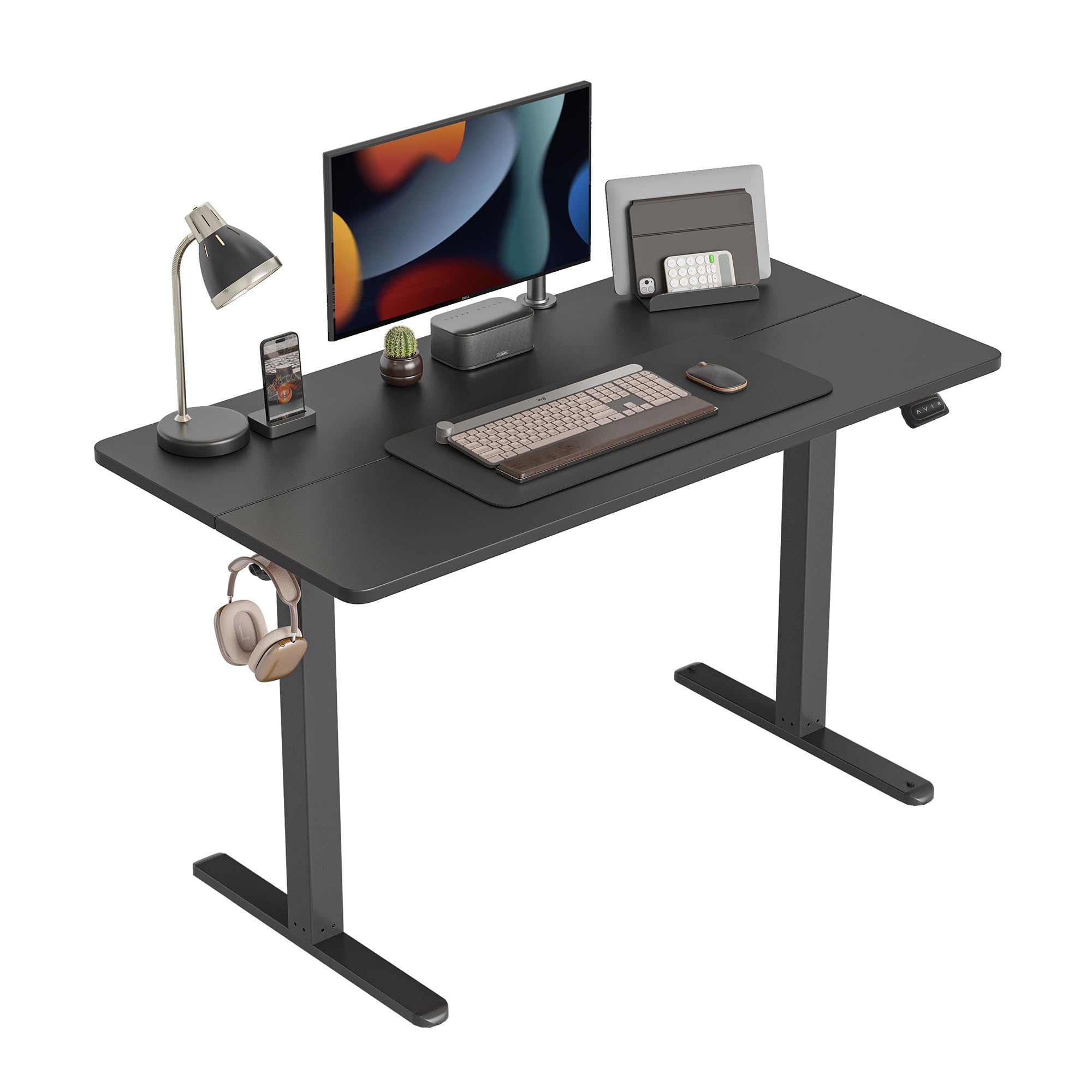 CubiCubi Electric Standing Desk - 40 x 24 Inches Adjustable Height Sit Stand Desk for Home Office | Ergonomic Computer Workstation (Black) | Perfect for Remote Work, Gaming & Study Setup