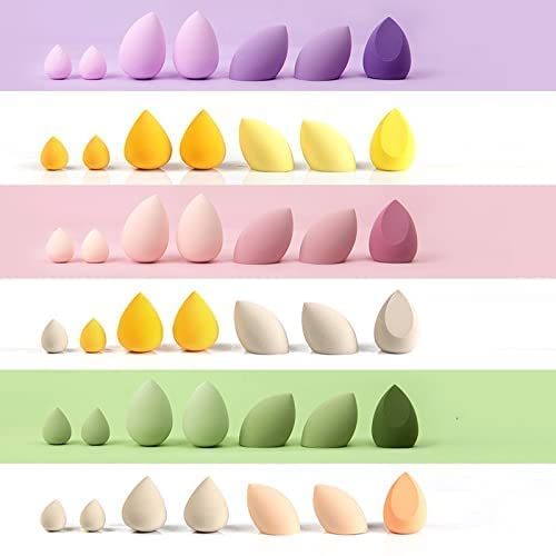 **GOLD MAX 6-Piece Makeup Sponge Set – Soft Beauty Blender for Liquid Foundation & Powder, Latex-Free Wet & Dry Use (4 Large + 2 Mini) with Egg Case – Ideal for Flawless Makeup Application at Home or On-the-Go**
