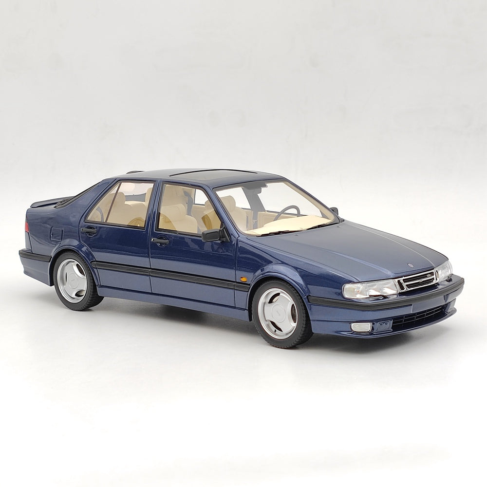 1/18 Scale Saab 9000 Aero CS 1985 Limited Edition Blue Resin Model Car - DNA Collectibles DNA000139 - Perfect for Car Enthusiasts, Collectors, and Gift Giving