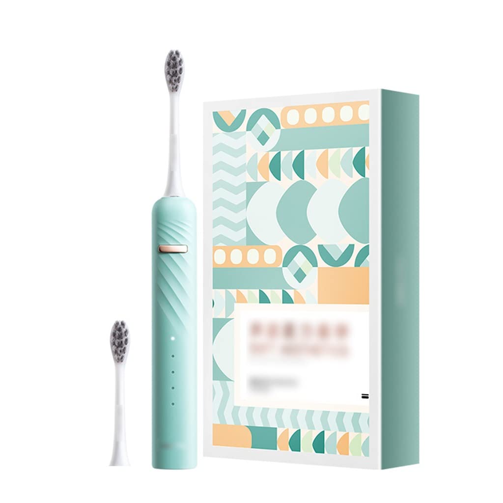 BBFQL Sonic Electric Toothbrush for Adults - Rechargeable Automatic Toothbrush with Soft Bristles for Teeth Whitening (Green, 24x1.5cm) - Perfect for Home, Travel & Daily Oral Care