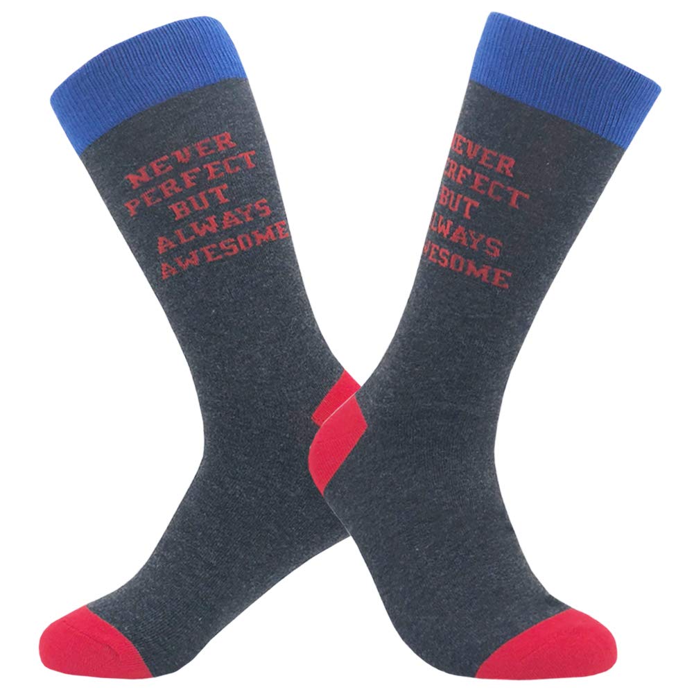 Men's Fun Crew Socks - Novelty Colorful Cotton Casual Dress Socks for Work, Office & Everyday Wear | Comfortable & Stylish