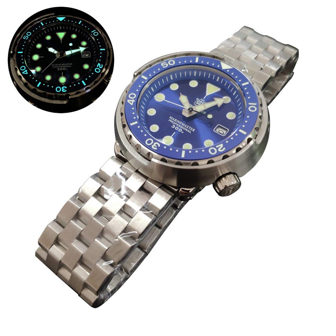 **Men's Automatic Mechanical Dive Watch - 300m Waterproof Stainless Steel Luxury Sports Watch with Luminous & Ceramic Bezel | Military, AMOY, Scuba Diving, Swimming, Outdoor Adventure**