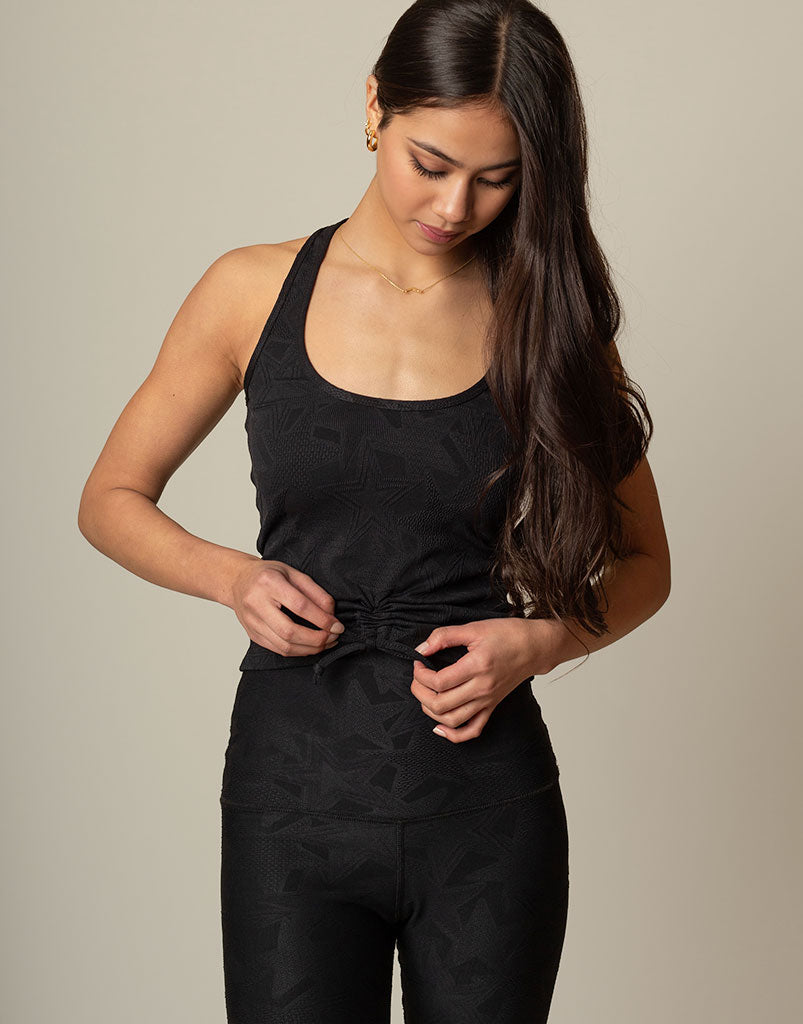 Superstar Jacquard Tank Top for Women - Breathable Summer Fashion T-Shirt - Casual Wear & Gym Workout Outfit