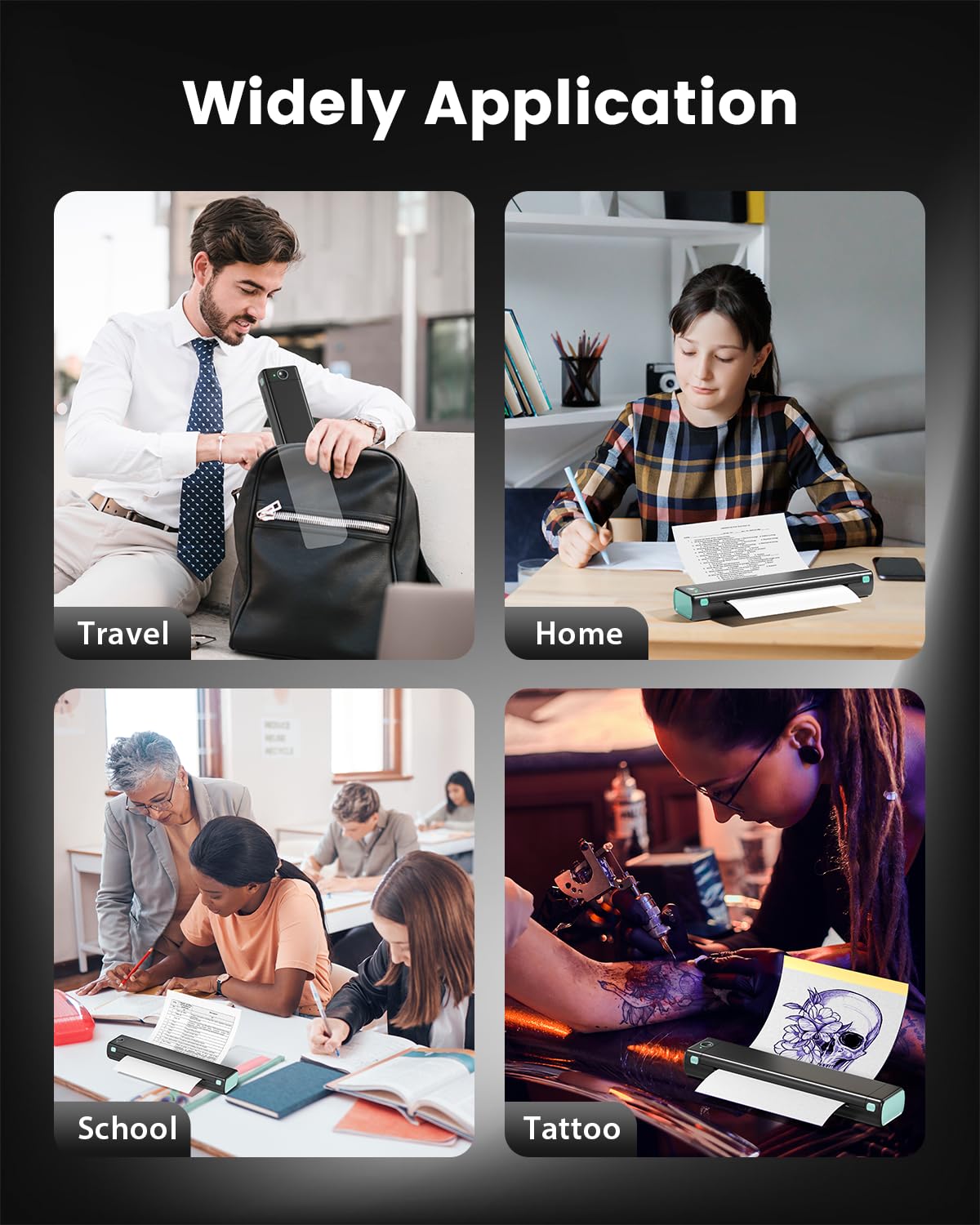 Itari Wireless Portable Thermal Printer for Travel - Inkless Mobile Printer with Case, Supports 8.5