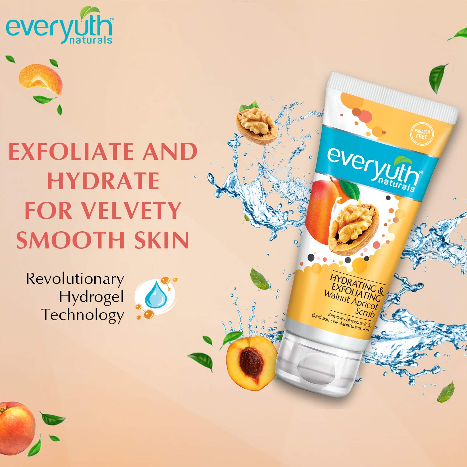 Everyuth Naturals Anti Acne & Anti Marks Tulsi Turmeric Face Wash (150g) & Hydrating Walnut Apricot Scrub (100g) - Deep Cleansing for Acne-Prone Skin & Gentle Exfoliation for Smooth Skin - Perfect for Daily Skincare Routine & Glowing Complexion