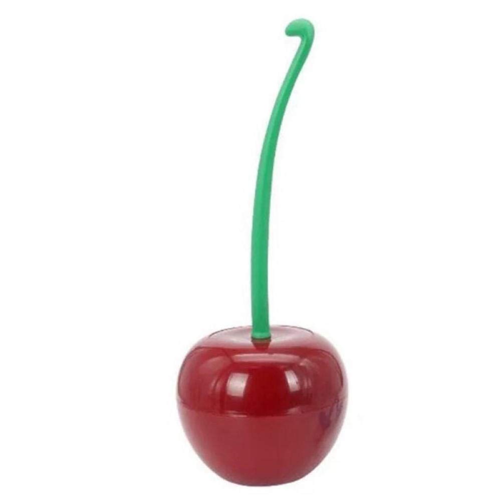 Cherry-Shaped Toilet Brush and Holder Set - Green Plastic Bathroom Cleaning Tool with Creative Design for Home Decor | Ideal for Bathroom, Lavatory & WC Cleaning