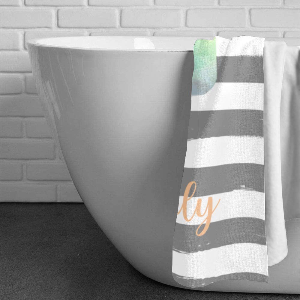 Custom Personalized Beach Towels with Name - Striped Popsicle Design for Adults, Kids, Women & Men | Soft Microfiber Travel Towel (60x30 Inches) for Beach, Pool, Bathroom & Vacation Gifts