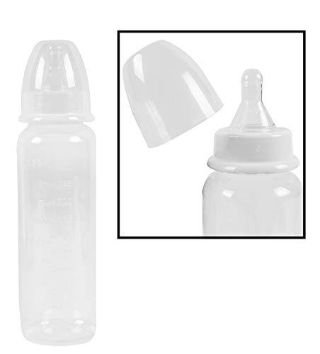 6 Pack Clear Baby Feeding Bottles - BPA Free, Leak Proof, Anti-Colic - Perfect for Newborns, Infants & Toddlers - Ideal for Breastmilk, Formula & Travel Use