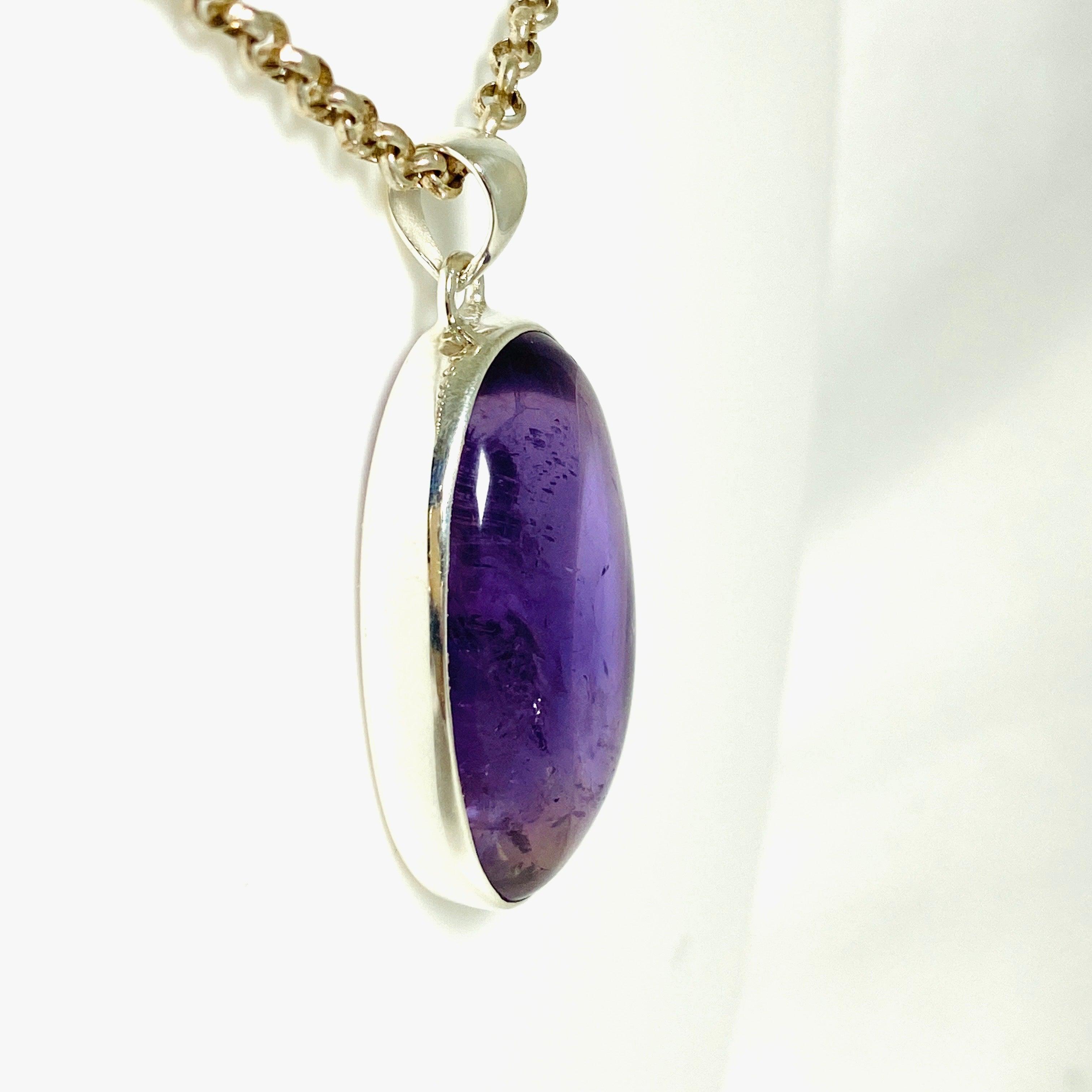 Natural Ametrine Oval Pendant Necklace - 925 Sterling Silver Jewelry for Women - Elegant Gift for Birthday, Anniversary & Special Occasions | Perfect for Evening Parties, Date Nights & Formal Events