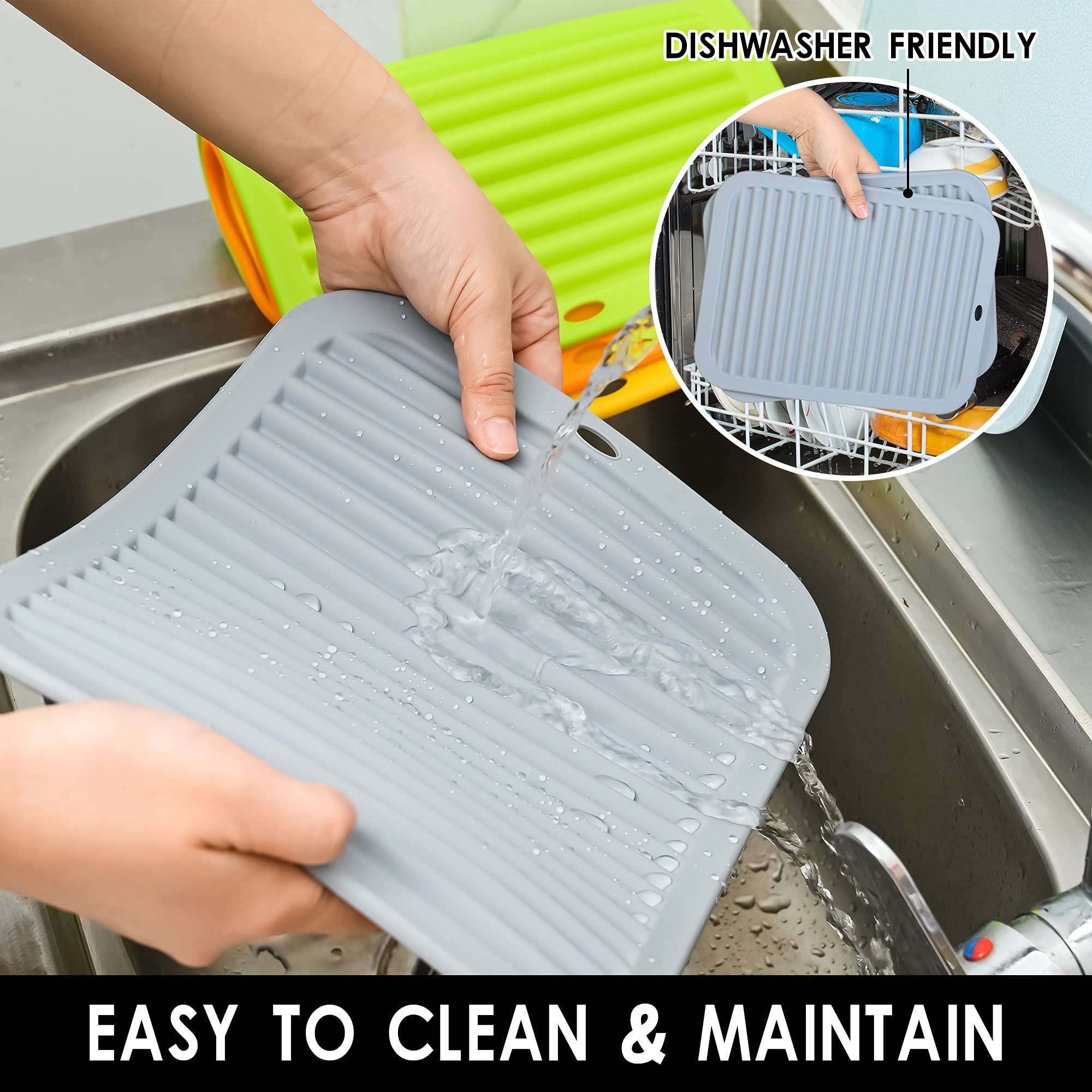 Premium Silicone Trivet Mats Set of 2 - 9