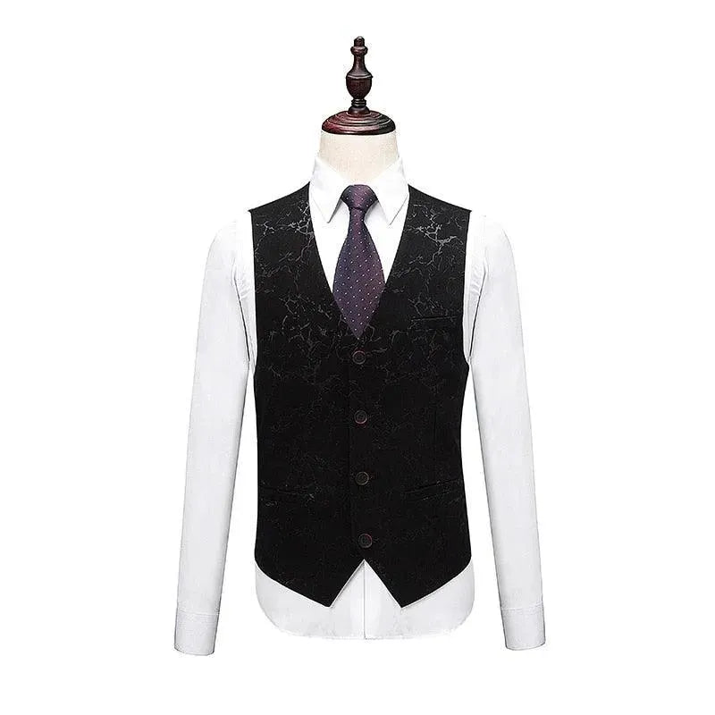Vincenzo Luxury Galaxy 3-Piece Suit for Men | Premium Slim Fit Business Suit | Wedding, Interview & Formal Occasion Outfit