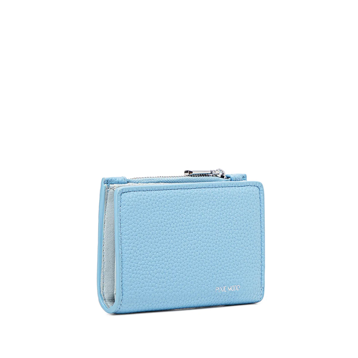 Aiko Light Blue Pebbled Leather Wallet for Women - Stylish & Compact Card Holder for Everyday Use, Travel, and Business