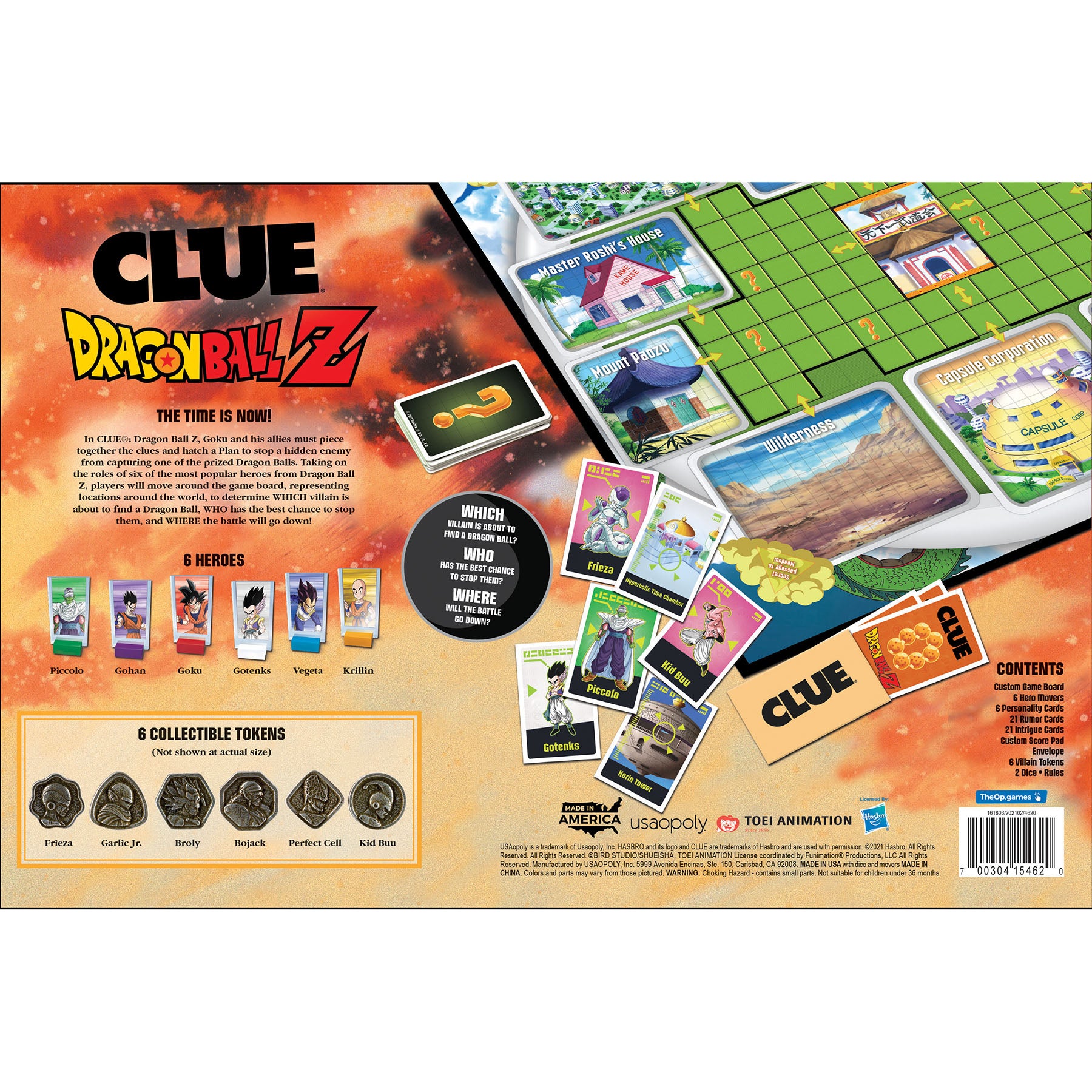 Dragon Ball Z CLUE Board Game - Anime Mystery Adventure for Family Game Night & Party Fun