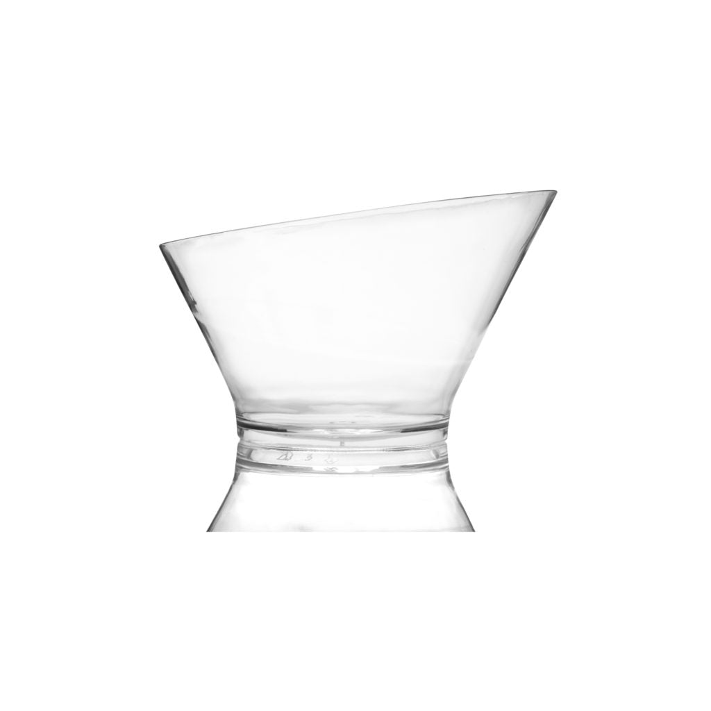 5 oz Mini Clear Angled Plastic Cups (10-Pack) - Perfect for Cocktails, Smoothies, Desserts & Party Serving