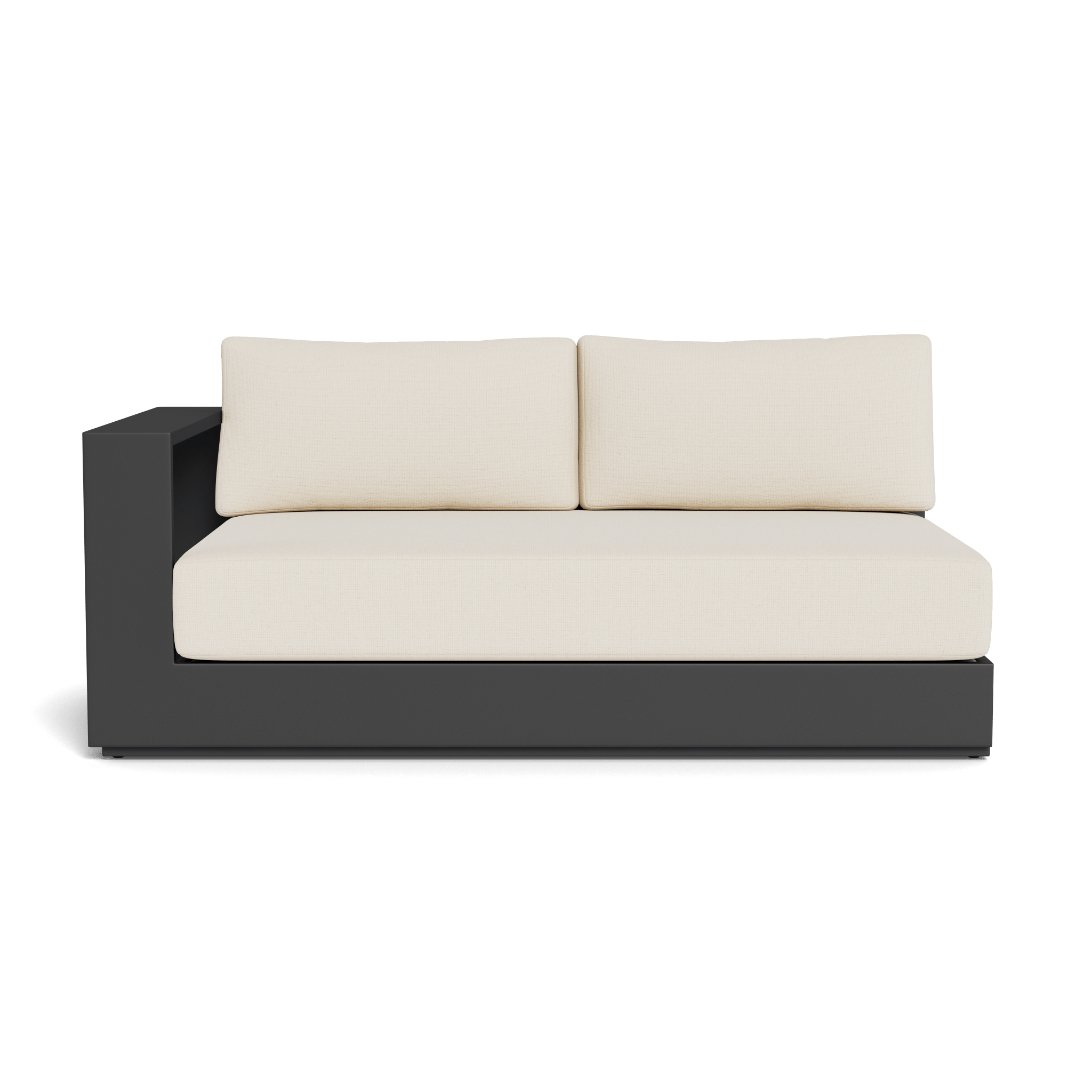 Hayman Aluminum 2-Seat Outdoor Patio Sofa with Left Armrest - Perfect for Garden, Poolside & Backyard Relaxation