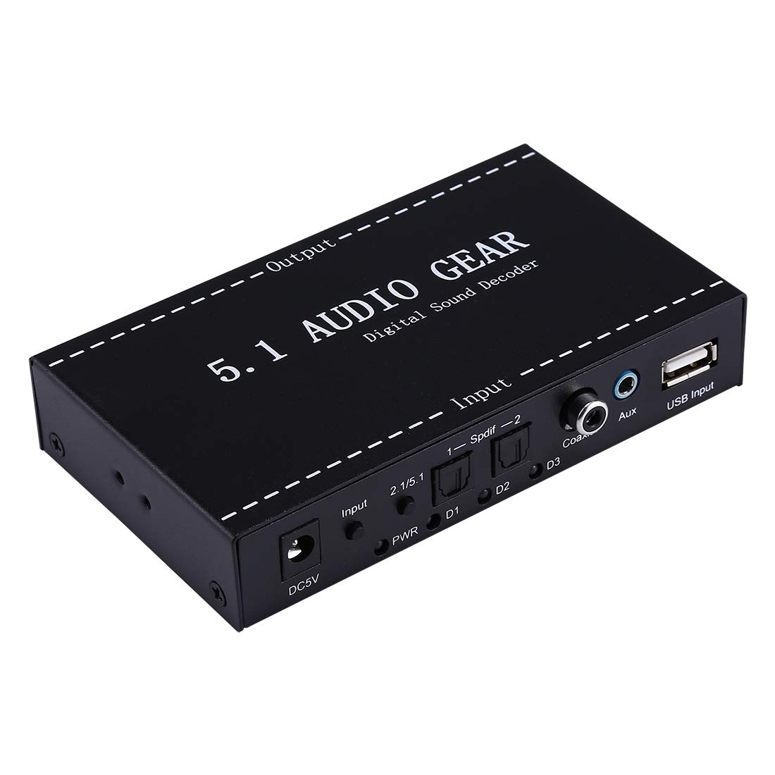 HUIFANGBU NK-A6L 5.1 Channel Digital Audio Decoder - High-Quality Sound System for Home Theater, Gaming & Music Streaming