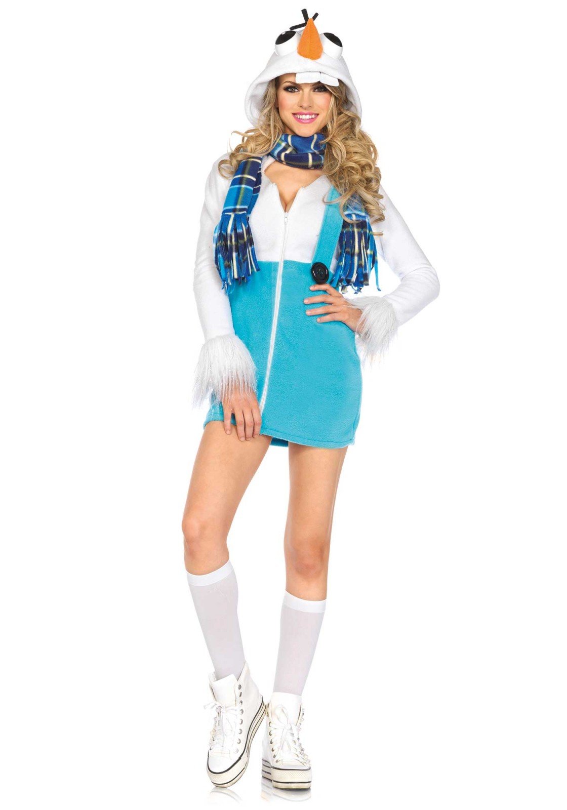 Leg Avenue Women's Cozy Snowman Costume - Festive Christmas Party Outfit for Holiday Gatherings & Ugly Sweater Contests
