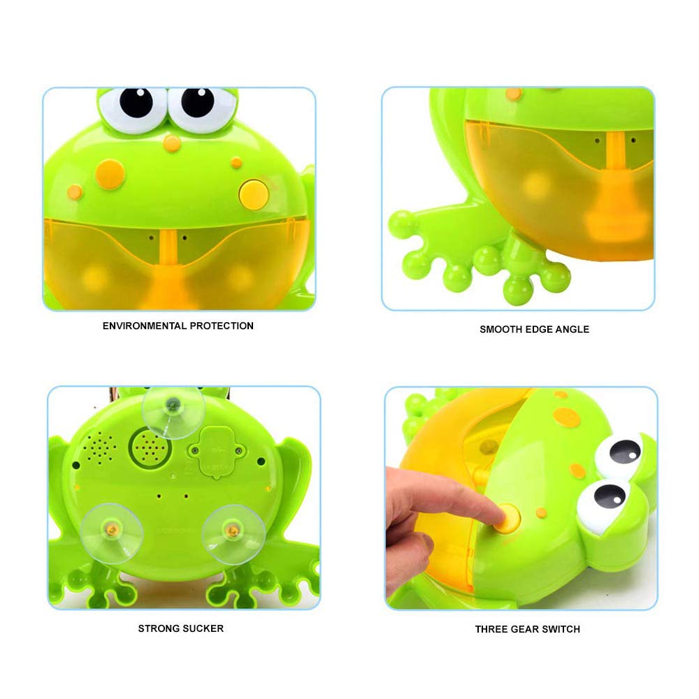 Frog Bubble Maker for Bath - Fun Foam Blower & Bubbling Machine with Nursery Rhyme Music - Best Bathtub Toy for Babies & Kids - Perfect for Happy Tub Time & Sensory Play