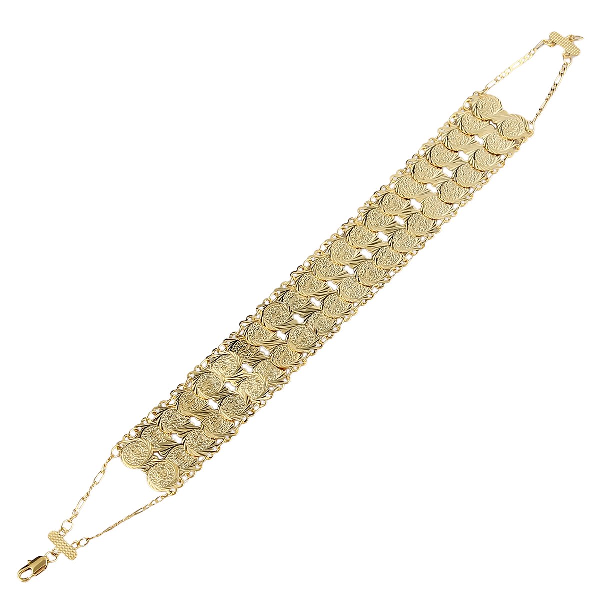 24K Gold Plated Islamic Muslim Arab Coin Bracelets - R&B Money Bracelet for Women, Men - Perfect for Eid, Ramadan Gifts, Boho Jewelry & Everyday Fashion Accessories