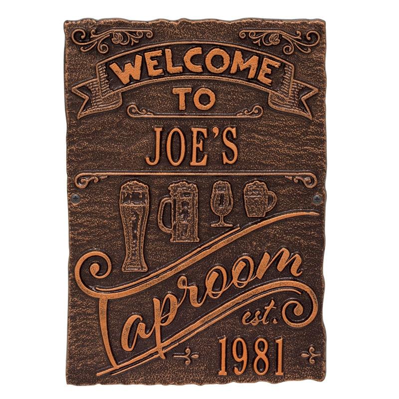 Custom Cast Aluminum Plaque for Taproom & Brew Pub - Personalized Bar Sign for Home, Office, or Business Decor