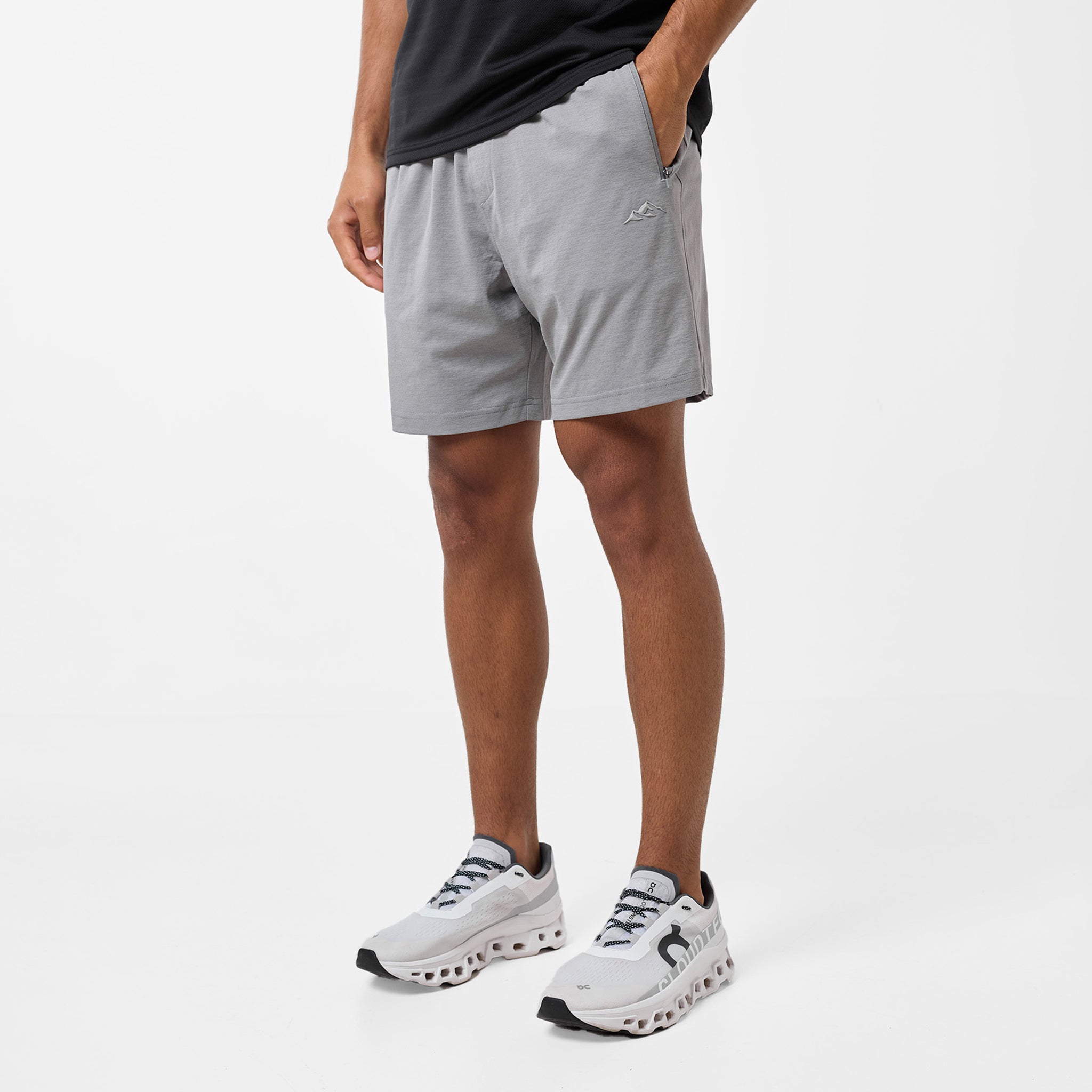 Men's High-Performance Endurance Running Shorts - Lightweight & Breathable Grey Workout Shorts for Gym, Jogging & Outdoor Sports