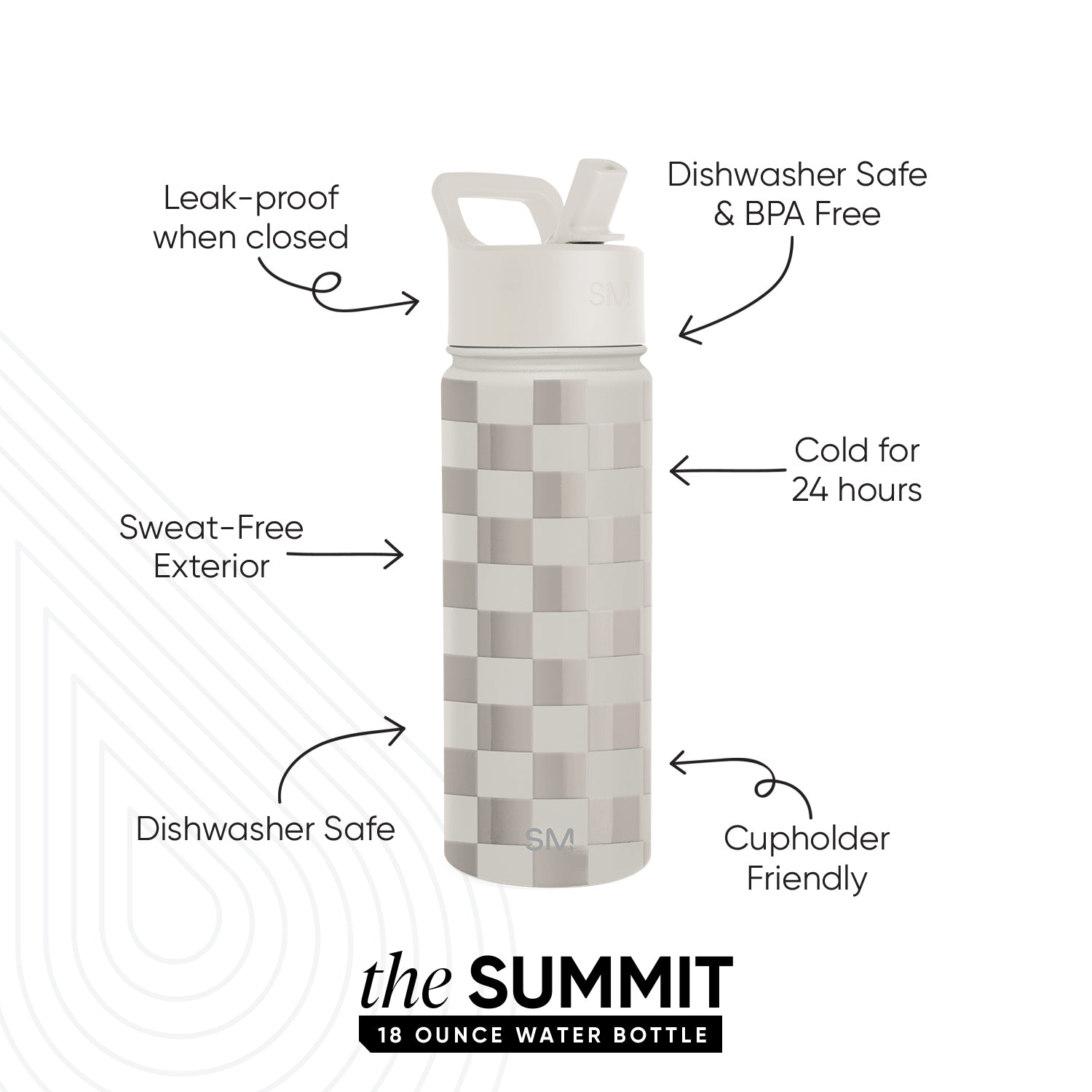 Summit Kids Water Bottle with Straw Lid - BPA Free, Leak Proof, Insulated Stainless Steel Bottle for School, Sports & Outdoor Activities