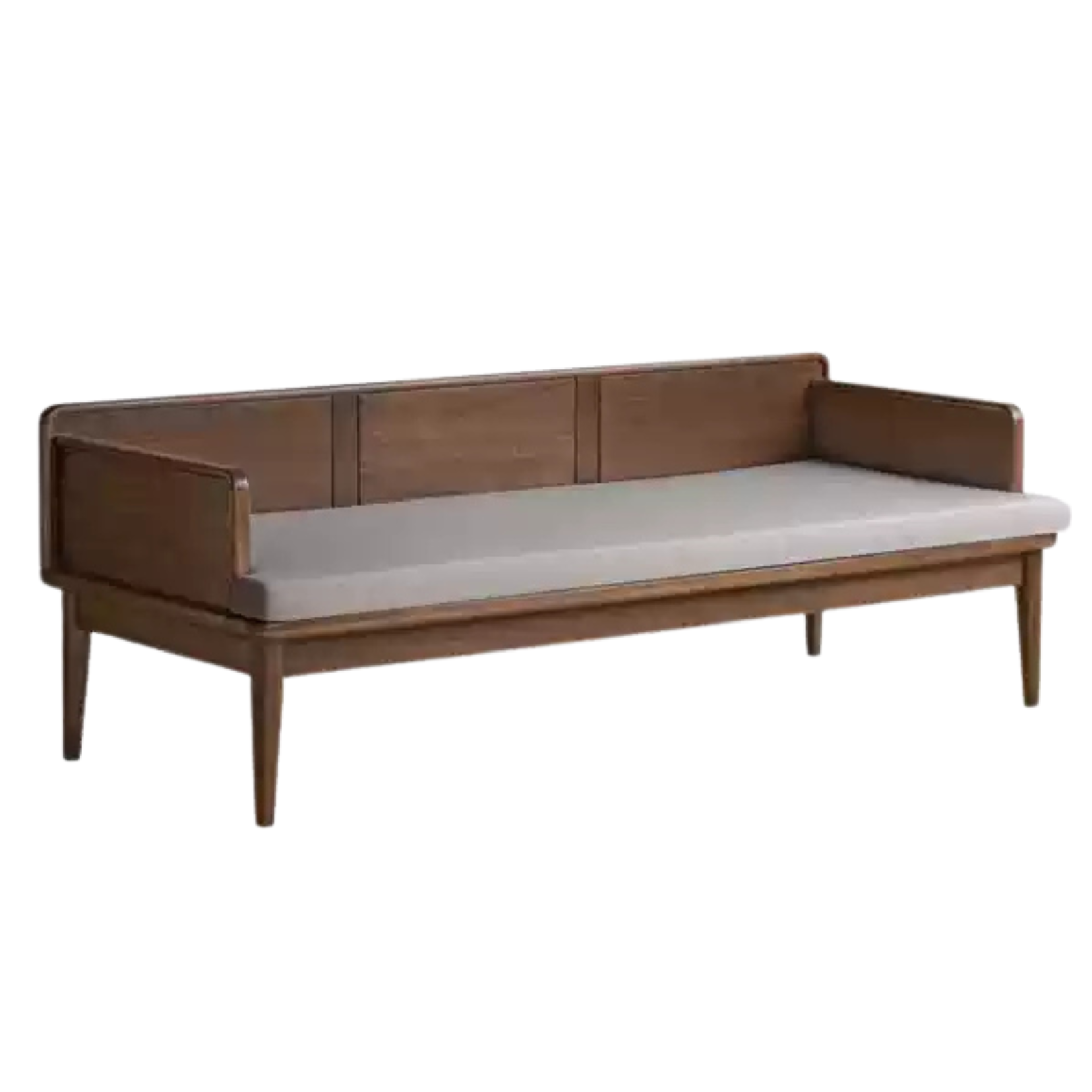 Premium Solid Wood Bed Frame - Black Walnut & Oak - Modern Chinese Style Bedroom Furniture for Master Bedroom or Guest Room