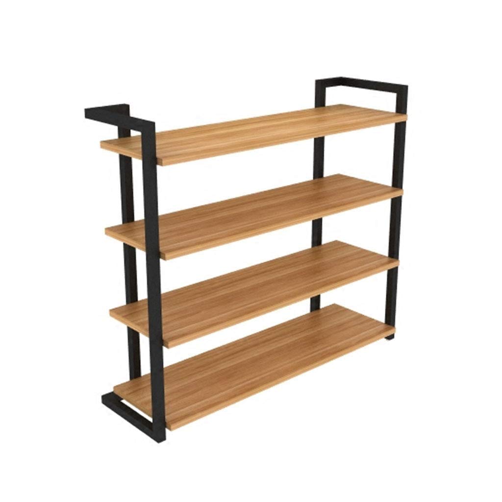 4-Tier Wrought Iron Shoe Rack Organizer - Space Saving Shoe Storage Shelf for 16 Pairs of Shoes - Sturdy Multi-Functional Entryway, Living Room & Bedroom Shoe Organizer for Home & Apartment