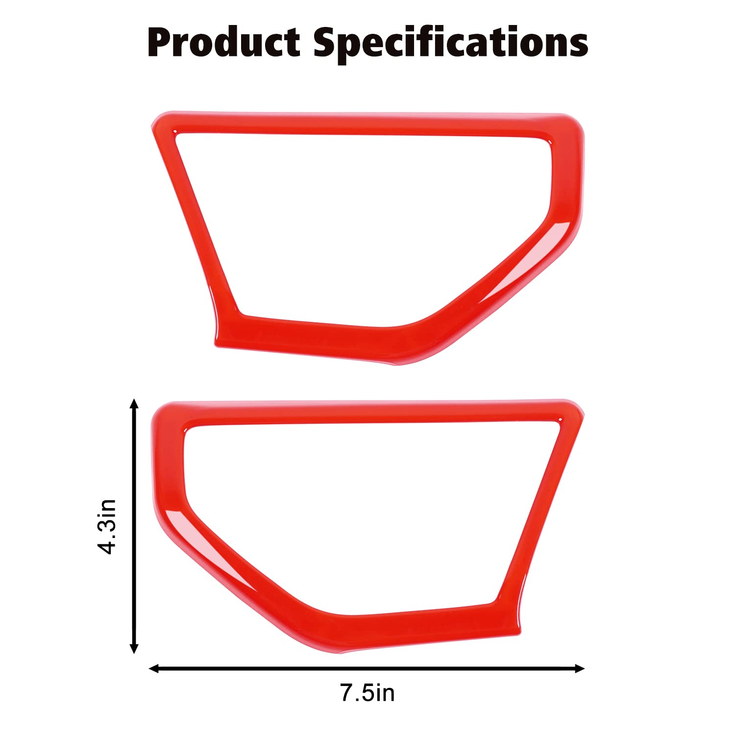 RT-TCZ A Pillar Speaker Trim Cover Ring - Interior Accessories for 2018-2022 Jeep Wrangler JL/JLU (Red) | Upgrade Your Car Audio System & Enhance Cabin Style