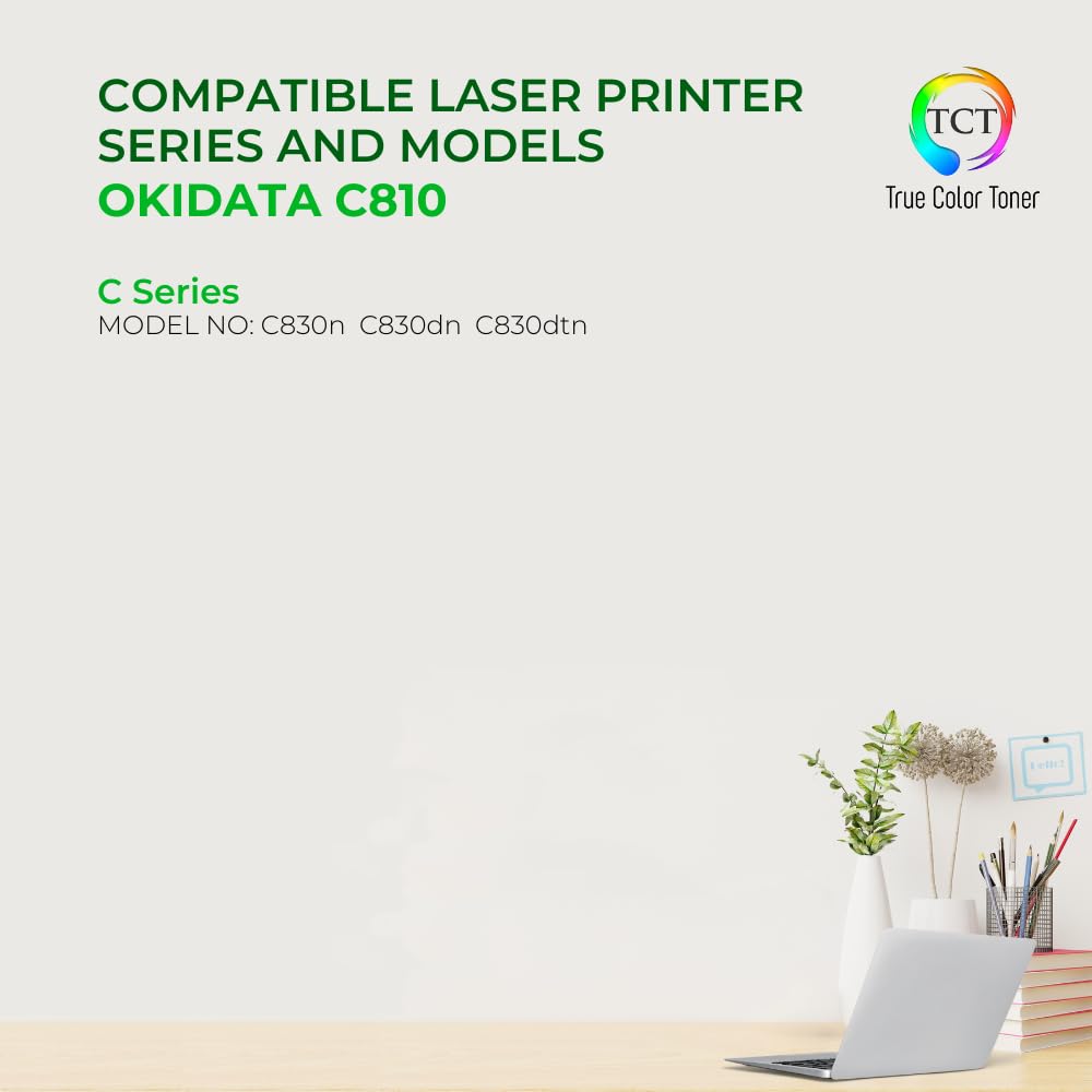 Premium TCT C810 Magenta Toner Cartridge - 8,000 Pages for Okidata Printers | Home & Office Use