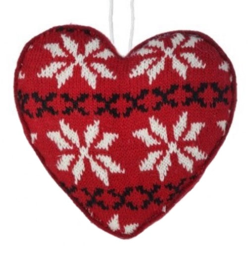 5 Pack Knit Snowflake Heart Ornaments for Christmas Tree Decorations - Perfect for Holiday Home Decor, DIY Crafts, and Festive Gift Giving