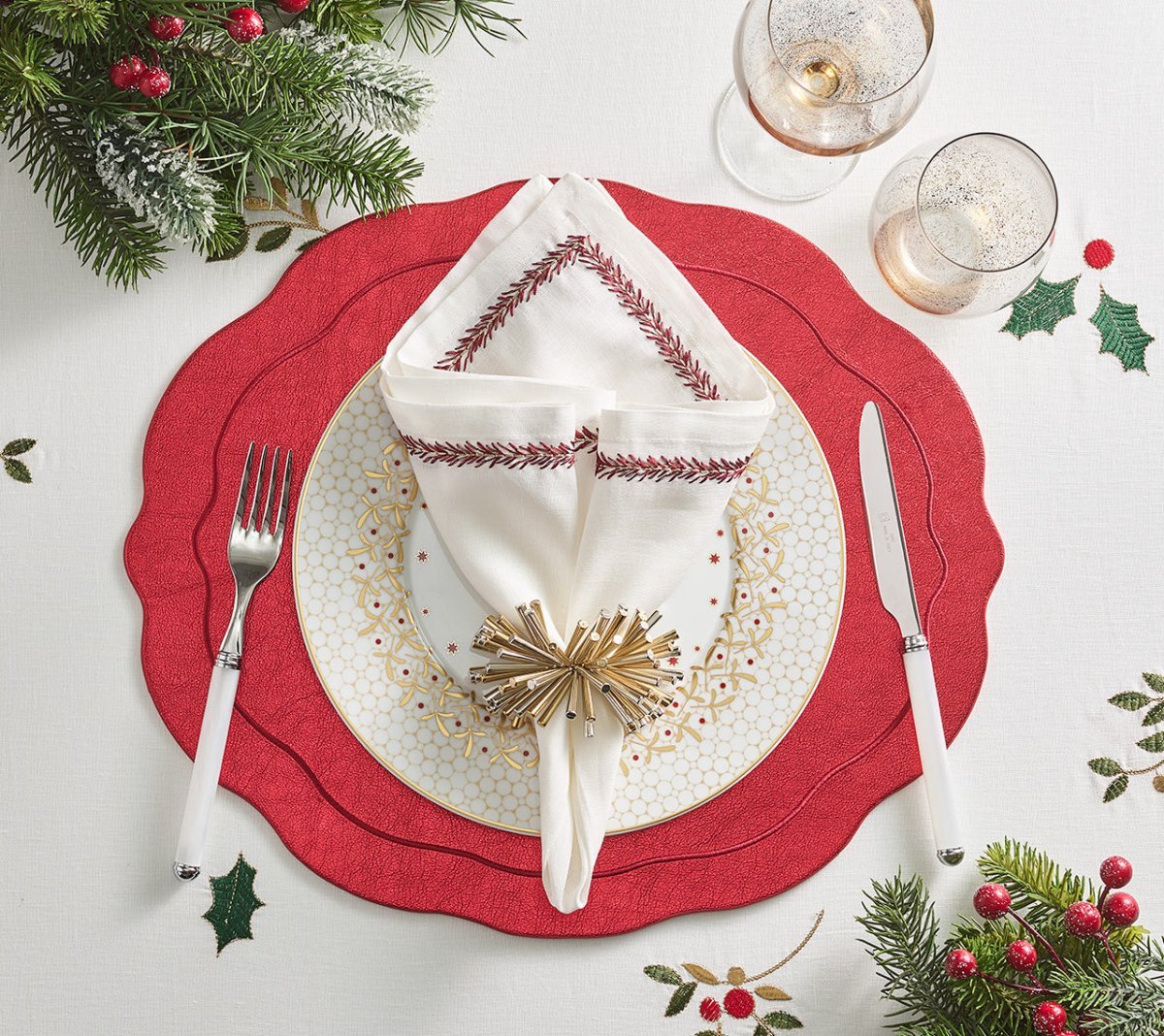 Premium Jardin Napkins Set of 4 - 100% Cotton Decorative Table Napkins for Dinner Parties, Weddings & Home Decor