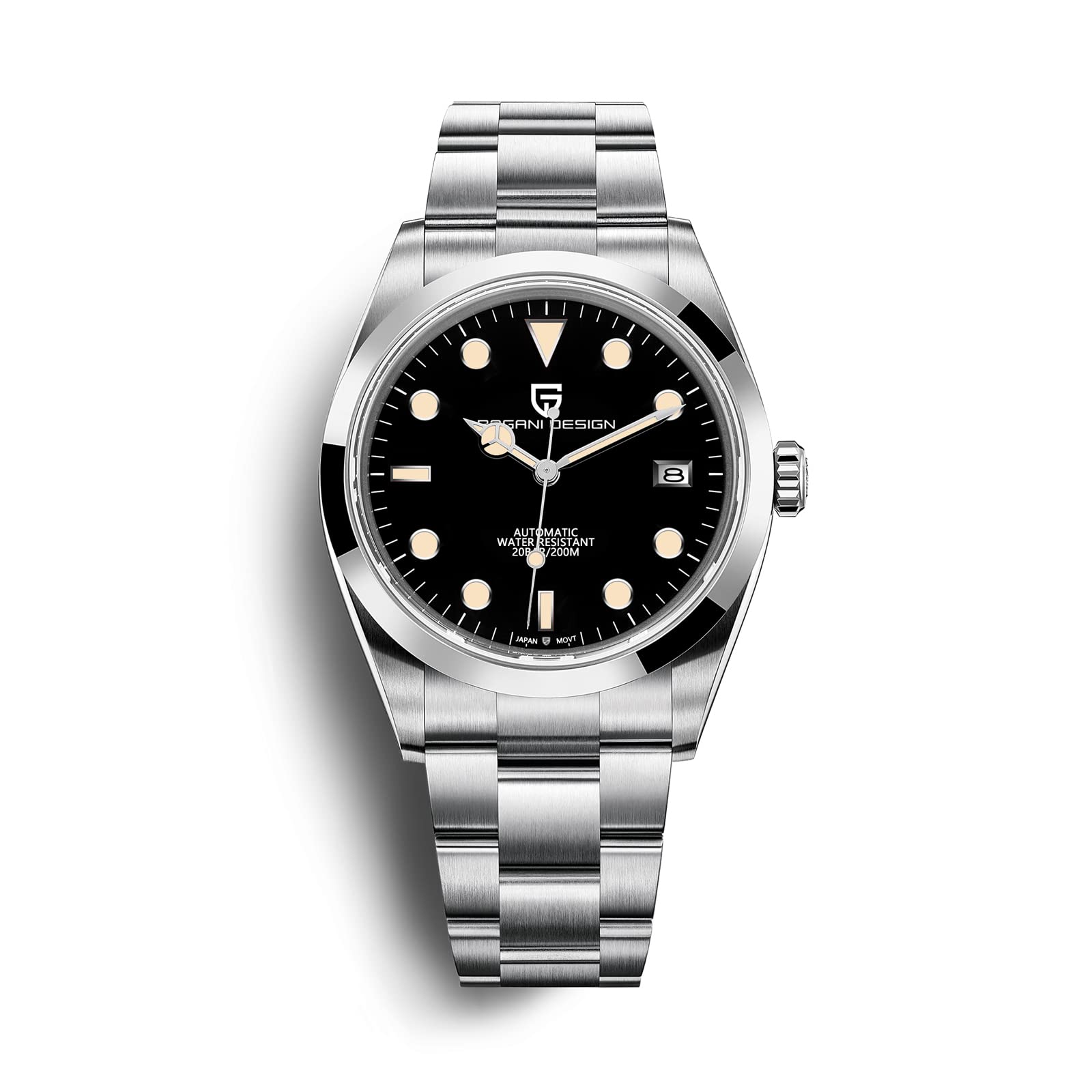 Pagani Design Men's Automatic Diver Watch - 40MM Stainless Steel Waterproof Wristwatch with Sapphire Crystal Glass | Perfect for Diving, Swimming & Everyday Wear
