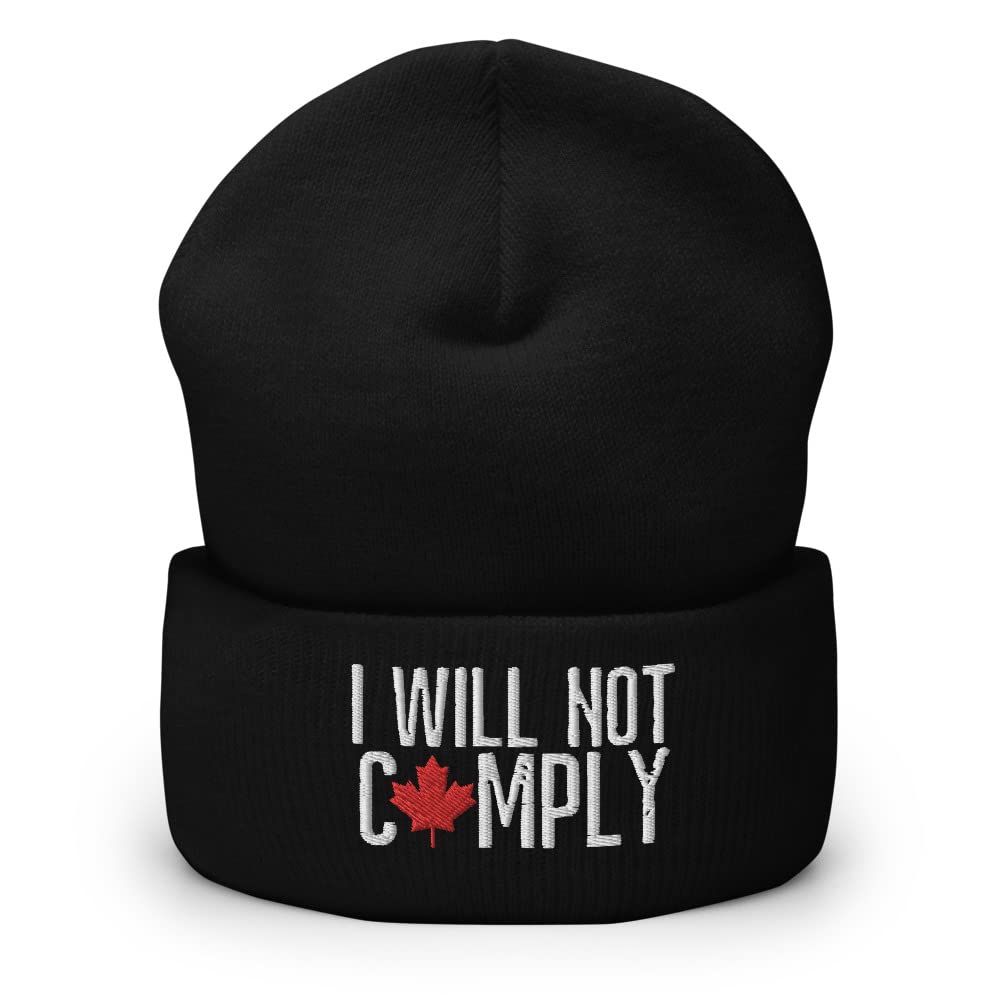 Canada Maple Leaf Cuffed Beanie Winter Hat for Men & Women - Warm Knit Skull Cap with Embroidery - Perfect for Outdoor Activities, Skiing & Cold Weather Fashion