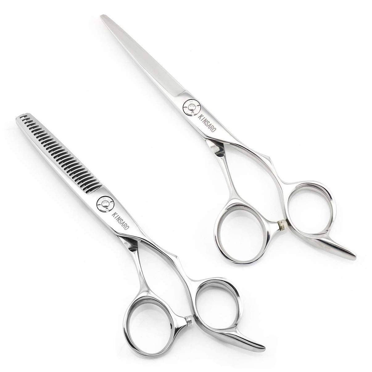 Kinsaro Professional 5.75 Inch Hair Cutting Scissors & Thinning Shears Set - Barber Scissors for Precision Haircuts, Styling, and Trimming | Perfect for Salon Professionals & Home Hair Care