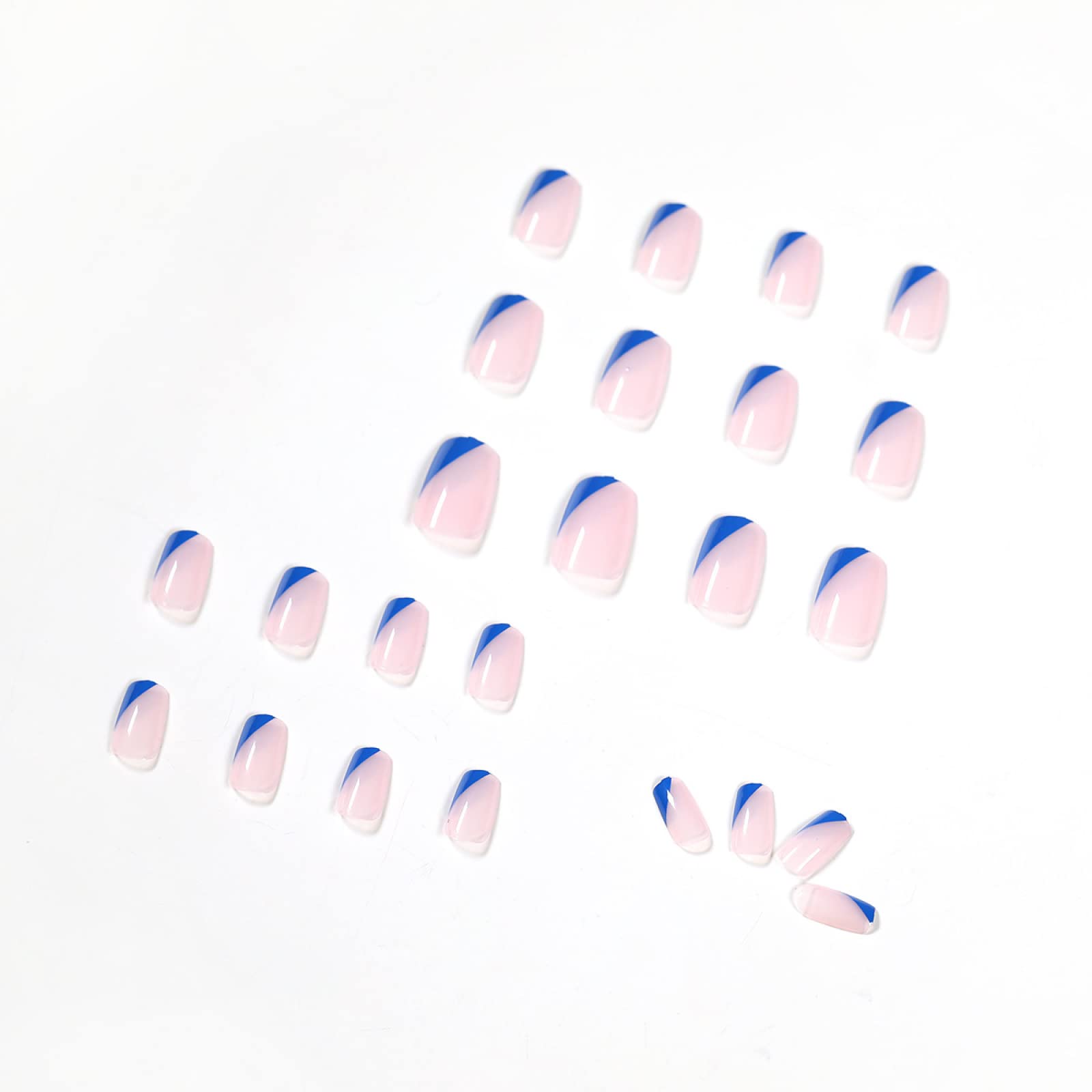 Press on False Nails - Twill French Transparent Color Fake Nails | Wear-Resistant Manicure | Finished Nail Stickers & Patches | Perfect for Parties, Weddings & Daily Wear